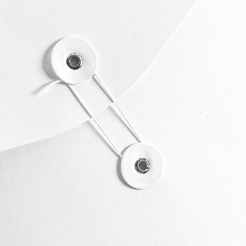 VANRA Kraft String Envelope File Folder Project Pockets File Jacket Document Organizer Flat-No Expansion A4 Letter Size (White, Pack of 5) - Image 3
